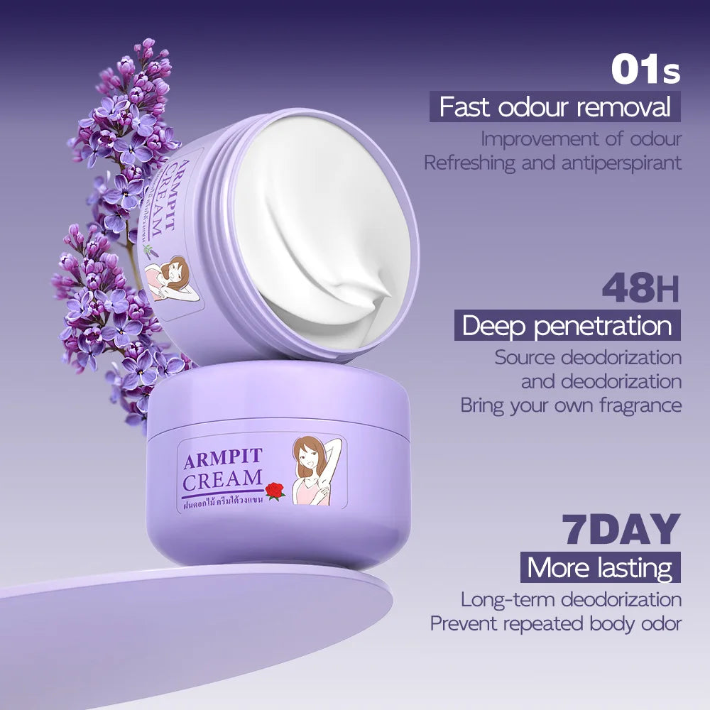 Underarm Antiperspirant Deodorant Cream, Providing All-day Sweat Control, Odor Suppression, and Sweat and Odor Prevention.