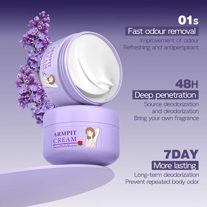 Underarm Antiperspirant Deodorant Cream, Providing All-day Sweat Control, Odor Suppression, and Sweat and Odor Prevention.