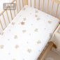 1pcs 130*70CM Breathable Cotton Fitted Crib Sheets for Baby Crib Mattress Cover Soft Bedding Set of Solid Color Infant Bed Sheet