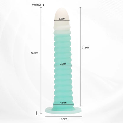 Adult Erotic Sex Toys Gradient Pink Anal Plug Dildo Massager With Threaded Design Strong Suction Cup Extra Long Anal Butt Plug