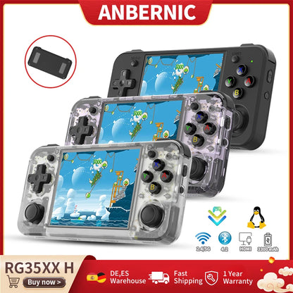 Anbernic RG35XX H Handheld Game Console 3.5" IPS Screen Linux 64-bit 3300mAh Retro Gaming Player Supports HD TV-Output Kids Gift