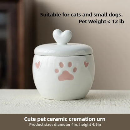 Moisture-Proof Sealed Pet Urn for Ashes - Custom Engraved Memorial Keepsake for Small Dogs and Cats, Forever in Heart