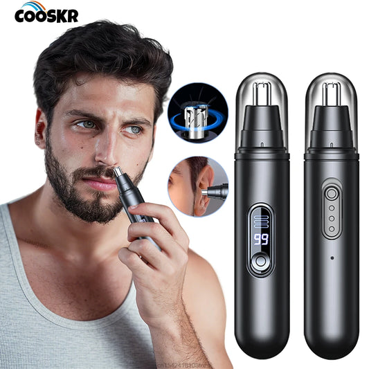 Mini Nose Hair Trimmer Rechargeable Automatic Shaving Nose Eyebrow Ear Painless Hair Clipper Electric Nose Hair Trimmer for Men