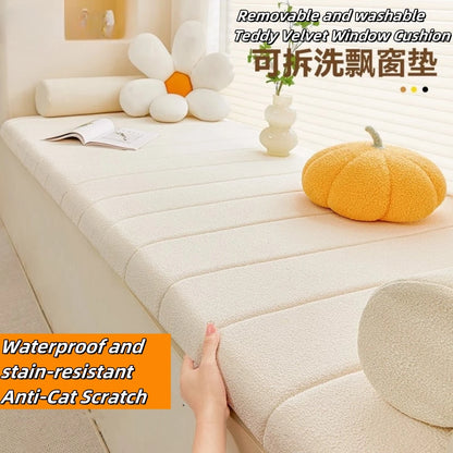 Customized Teddy Sponge Windowsill Cushion 4.5/6.5/9.5 Cm High-Density Sponge Cushion Waterproof Non-Slip Cushion Sofa Cushions