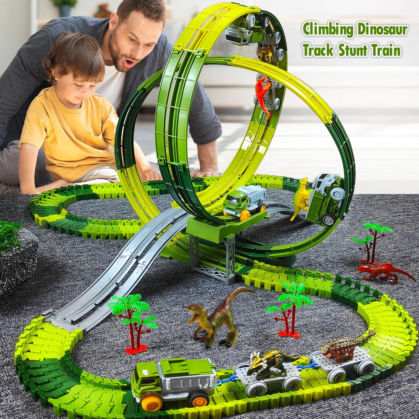 Space Track Toys Magic Climbing Electric Engineering Race Car Toy Bendable Flexible Race Track Cars Train Toy For Kid Gift