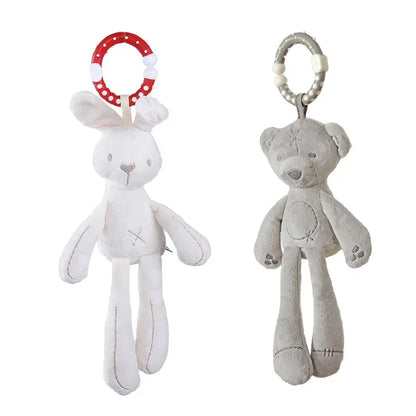 New Baby Rattles Mobiles Infant Toddler Toys Stroller Bed Hanging Rabbit Elephant Crib Hanging Bell Plush Toys for 0-12 Months