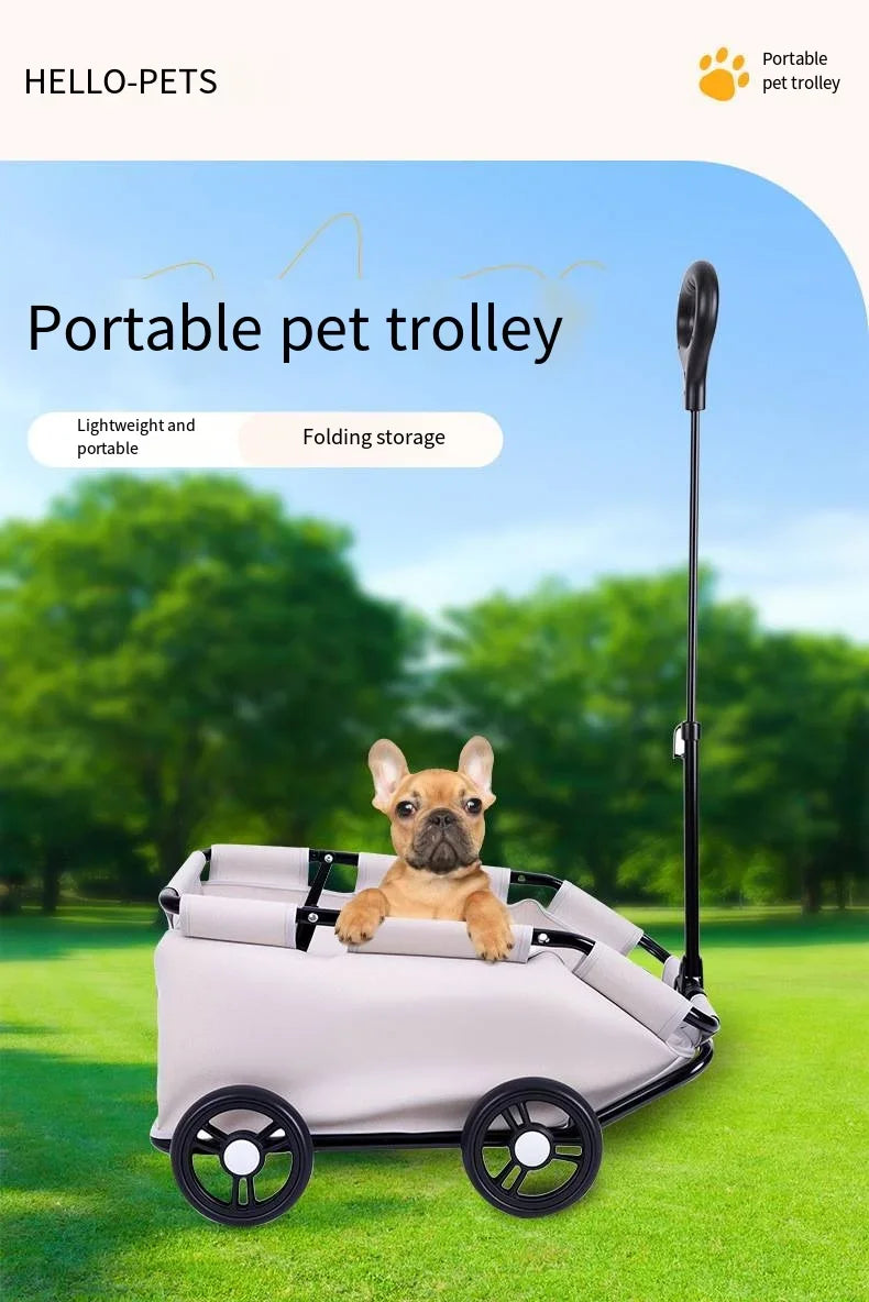 Lightweight Folding Pet Stroller for Small Dogs Cats Teddy Travel Walking Shopping Cat Dog Carrier Stroller