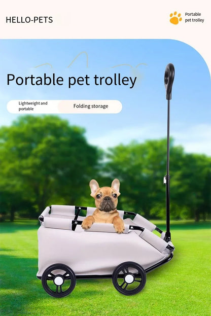 Lightweight Folding Pet Stroller for Small Dogs Cats Teddy Travel Walking Shopping Cat Dog Carrier Stroller