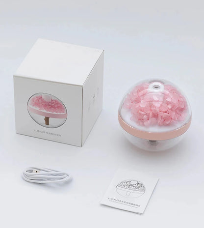 Eternal Flower Humidifier Dual-USB Battery Charger Mini Home Atmosphere Light Creative Festival Gift Artificial Flower Diffuser