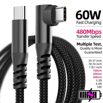 LAIHONEN 1PC USB C Cable 1M 2M 3M 10FT USB C Data Transfer 60W PD Fast Charging Cable for iPhone 15 15Plus 15Pro Max