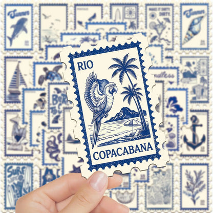10/50PCS Marine Stamp Design Graffiti Stickers Decoration Fashion DIY Toys for Bottle Scrapbook Travel Bag Aesthetic Decals
