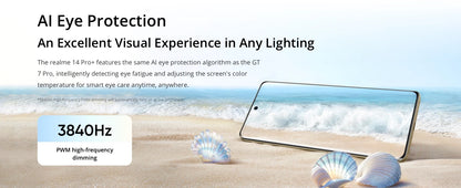 realme 14 Pro Smartphone 5G Titanic 6000mAh battery 45W SUPERVOOC charging 50MP Sony IMX882 OIS Camera, Dimensity 7300 Energy 5G processor, 120Hz Curved Display