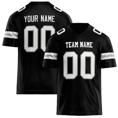 Customized Team Name Number Name Rugby T-shirt Personalized DIY V Neck Black Mens Sports T Shirt Loose Quick Dry Team Uniforms