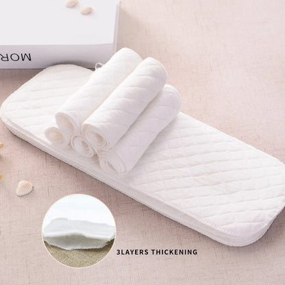 B caton 10pcs/5pcs Baby Reusable Diapers Washable Ecological Nappies Inserts Cotton Cloth Diapers for Children Breathable