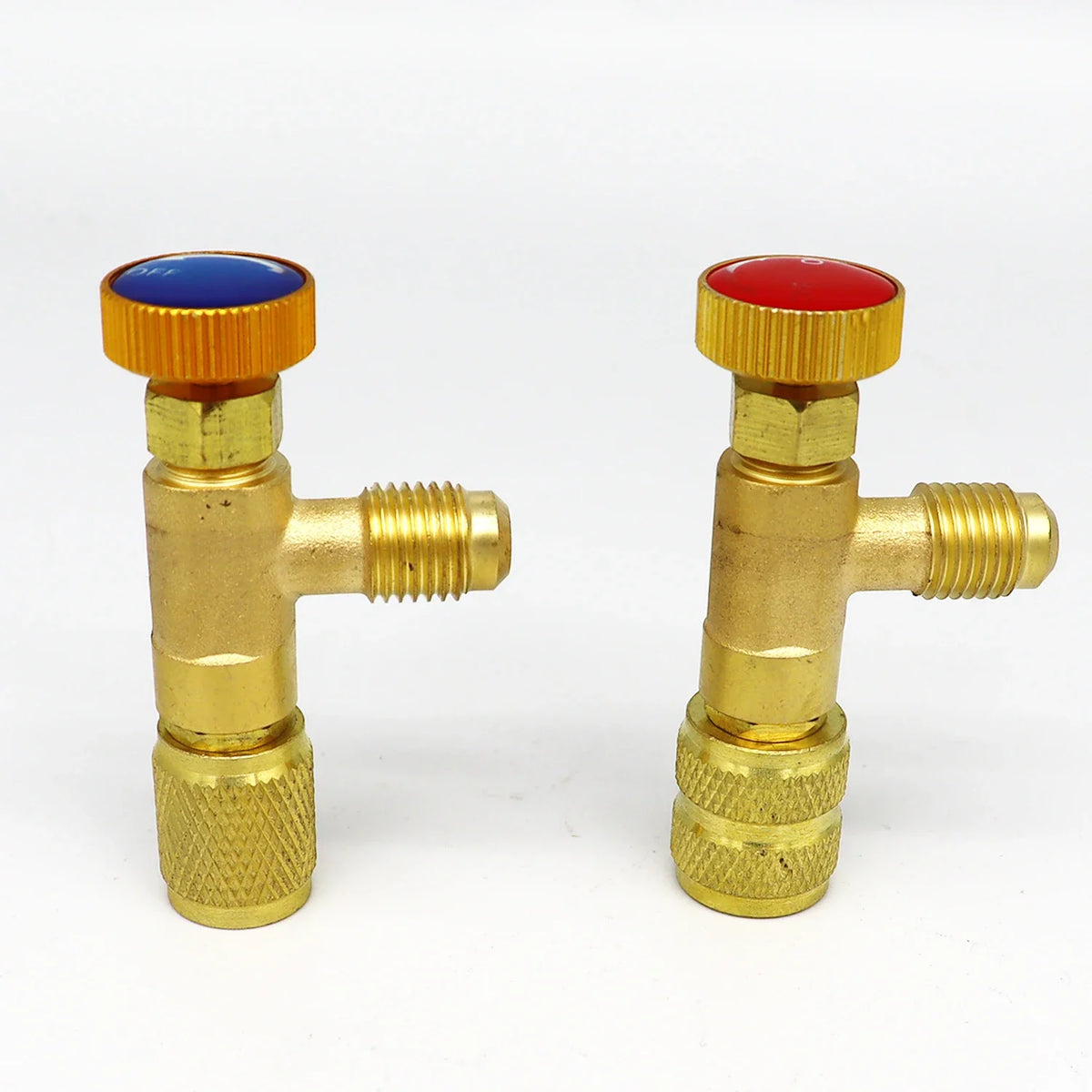 Air Conditioning Refrigerant Safety Valve R410A R22 1/4" 5/16" Refrigeration Charging Safety Liquid Adapter Hand Tool Parts