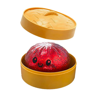 Colorful 6 Styles Glitter Dumpling Glitter Dumpling Squishy with Box Dumplings Sensory Squeeze Toy for Stress Relief Toys