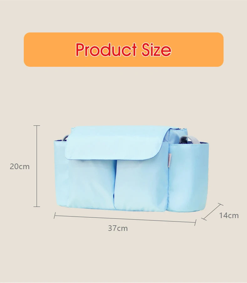 Stroller Organizer Bags Mummy Large Capacity Travel Hanging Bag Bottle Holder Pram Diaper Bags Baby Stroller Accessories
