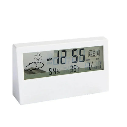 LED Thermometer Thermo-Hygrometer Multifunction Electronic Temperature Humidity Meter Weather Station for Home With Alarm Clock