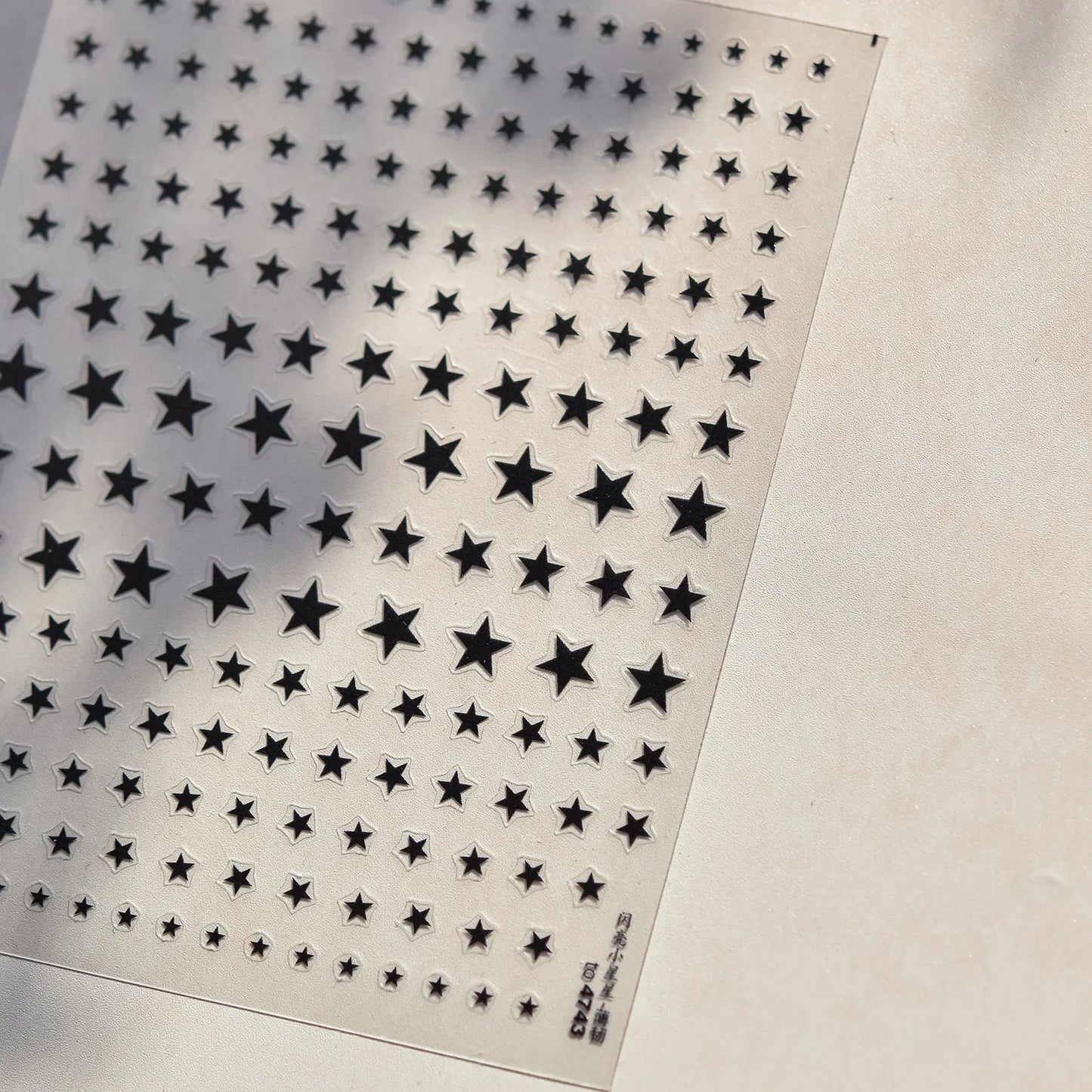 Grid Patterned Star Bowknot Cherry Polka Dot Line Colorful Geometric Five-pointed Star Adhesive Nail Art Sticker Manicure Decal