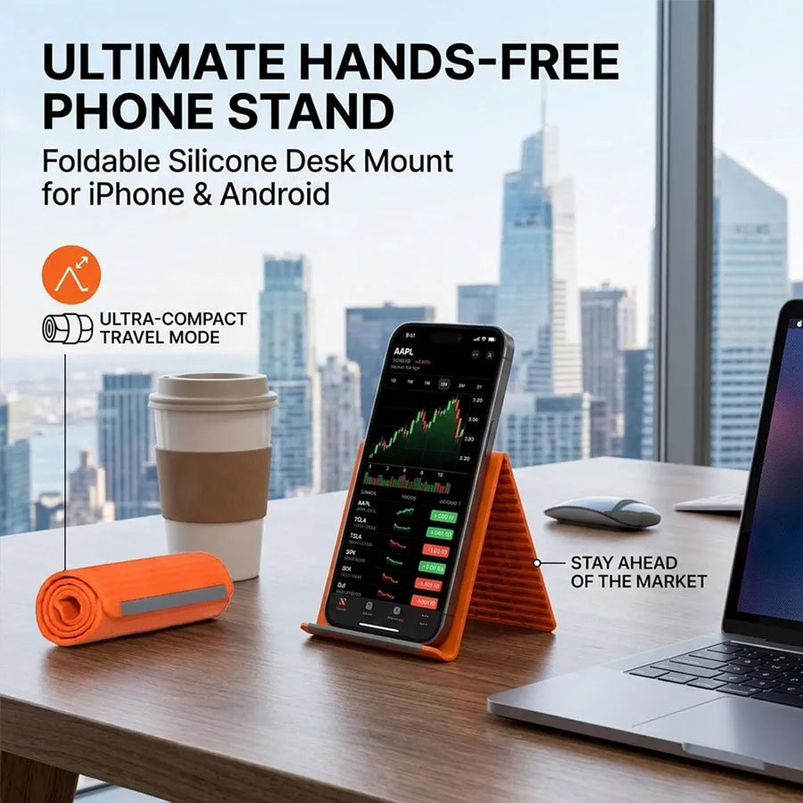 3/1Pcs Portable Phone Stand with Flexible Deformation and Adjustment–Made of aluminum alloy and silicone, non-slip desktop stand