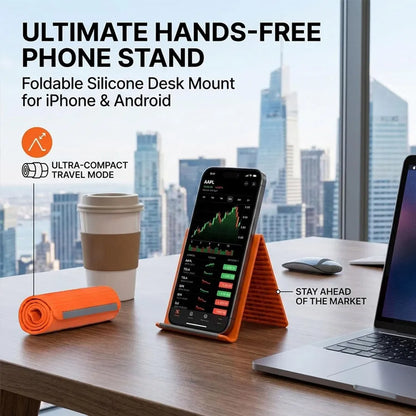 3/1Pcs Portable Phone Stand with Flexible Deformation and Adjustment–Made of aluminum alloy and silicone, non-slip desktop stand