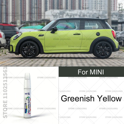 For MINI Black Pepper White lsland Blue Red Gold Green Grey Car Paint Repair Pen Touch Up Scratch Remover DIY Auto Accessories