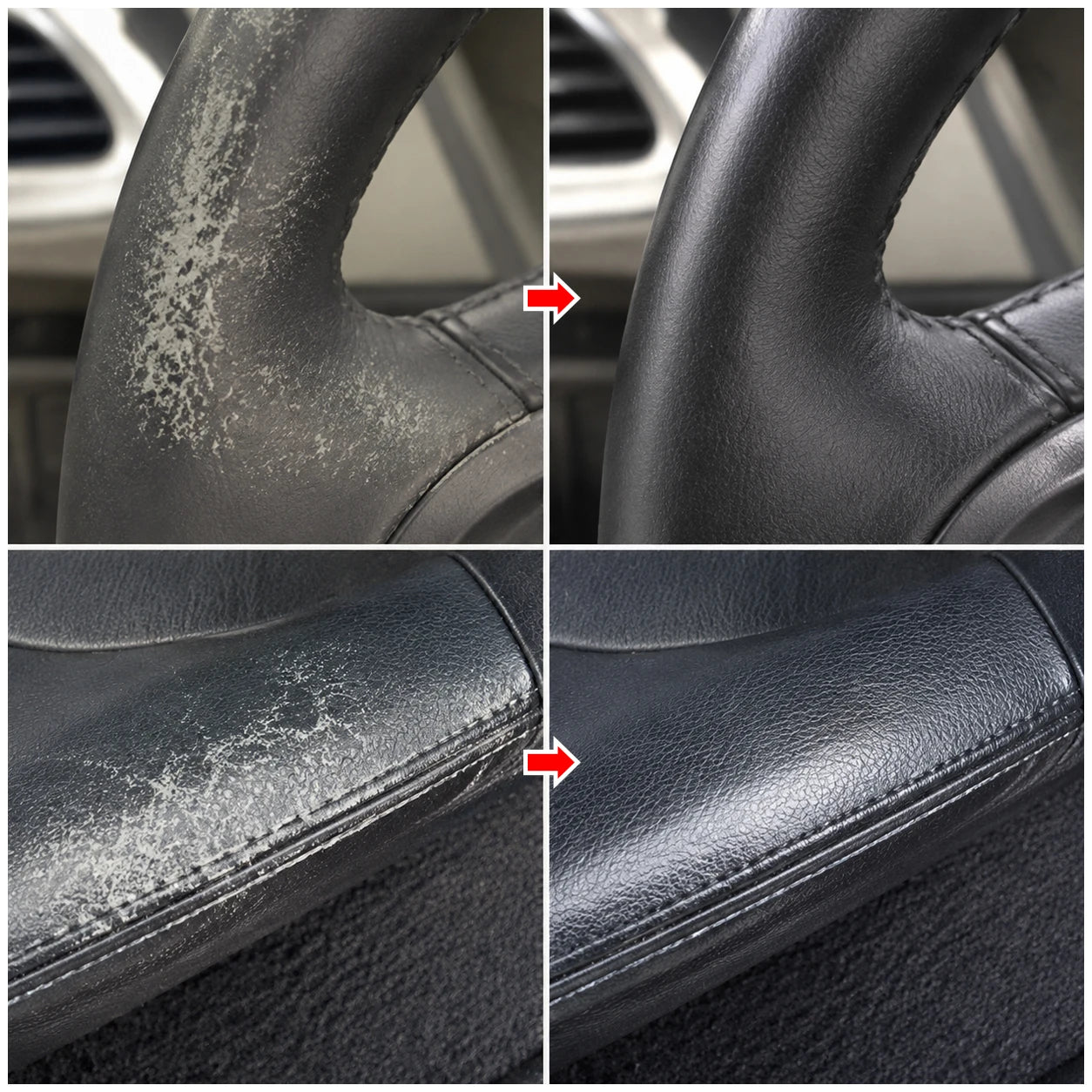 Car interior leather and plastic refurbishment, Paintable repair filler Fix small holes and scratches on smooth leather