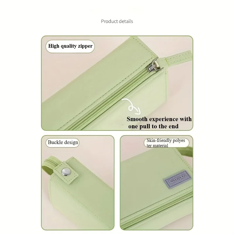 Mega Pencil Case! 20+ Slots & Mesh Pockets. Rigid Non-Bend + 90° Zipper. All-in-One for School/Travel