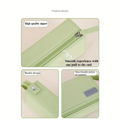 Mega Pencil Case! 20+ Slots & Mesh Pockets. Rigid Non-Bend + 90° Zipper. All-in-One for School/Travel