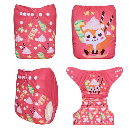 U Pick ALVABABY Digital Position Cloth Diapers Baby Reusable Modern Cloth Nappy for Baby with 1pc Microfiber Insert