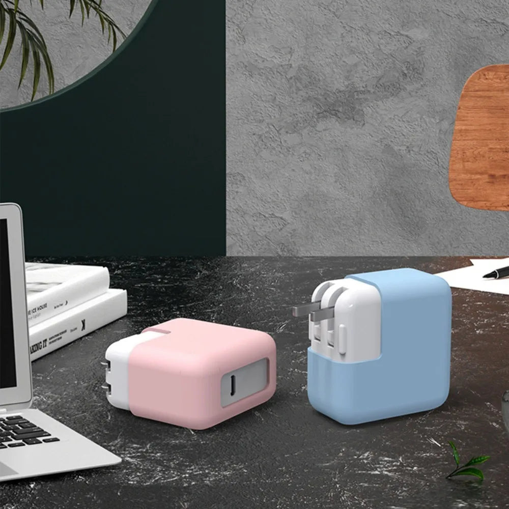 Portable Silicone Power Adapter Case Shockproof Anti-drop Elastic Cover 30W/45W Dust-proof Charger Case for MacBook