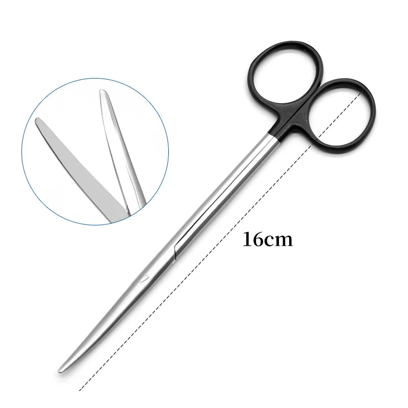 Cutting Tonsil Non-damaged Vocal Cord Cutter Straight Stainless Steel Black Handle Scissors Medical Instruments