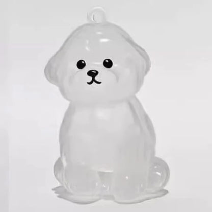 New Clear Puppy Hair Memorial Keepsake Capsule Pet's Dog Fur Container DIY Pendant Keychain Decor Pet Lovers Home Display Gifts