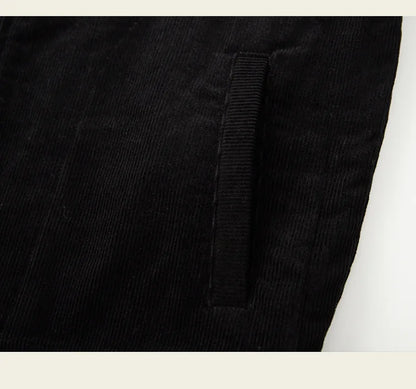 2026 Spring/Summer American Retro Workwear Long-Sleeved Farmer's Coop Jacket for Male Youth - High-end Trendy Corduroy Coat