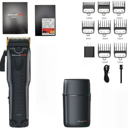 7500RPM Babymodel PRO Men's Professional Barber Shop Hair Salon Hair Clipper Trimmer Shaver Set Powerful Motor DLC Alloy Blade