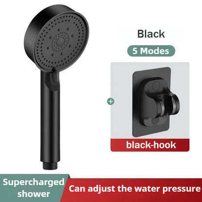 5 Modes Pressure Boost Shower Head Multifunction Adjustable Large Water Shower Nozzle Massage Bathroom Accessory Rain Shower
