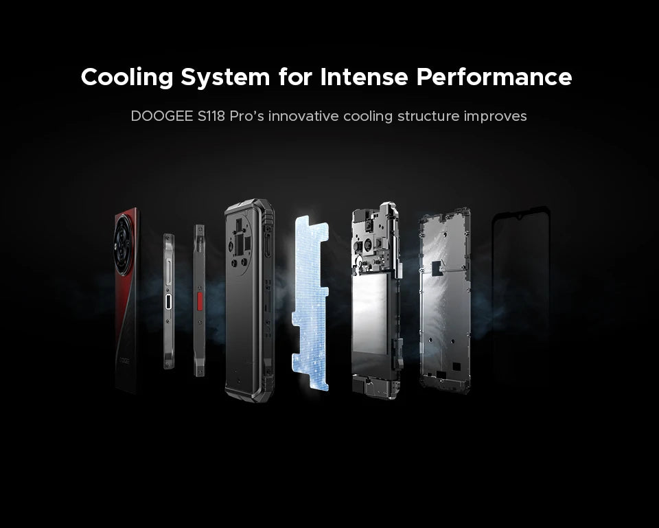 Global Version DOOGEE S118 Pro 5G Rugged Phone Dimensity 7050 10800mAh Battery 6.6'' FHD 120Hz 8GB RAM 512GB ROM Cell Phone NFC