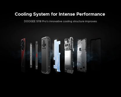 Global Version DOOGEE S118 Pro 5G Rugged Phone Dimensity 7050 10800mAh Battery 6.6'' FHD 120Hz 8GB RAM 512GB ROM Cell Phone NFC