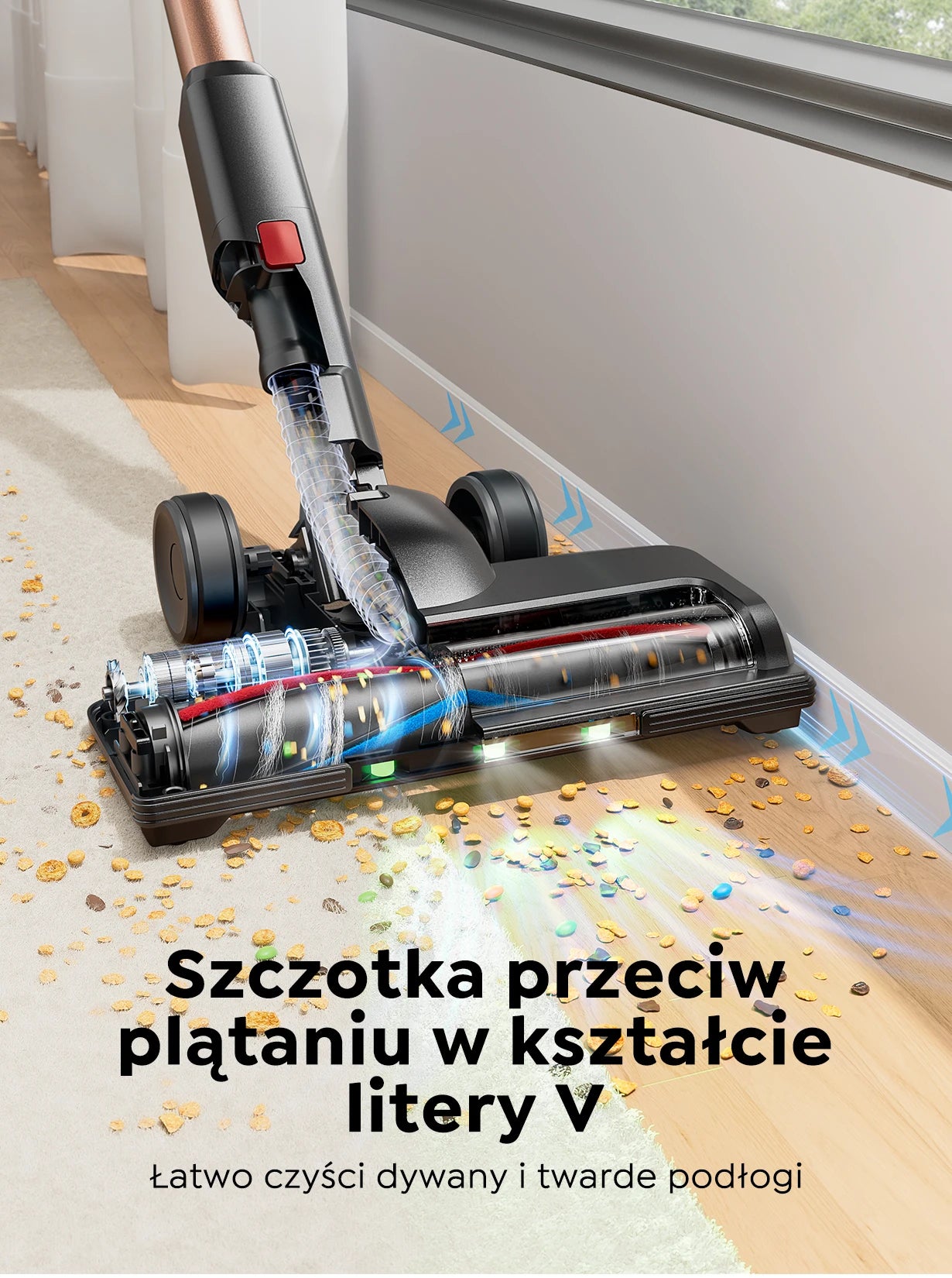 BUTURE S20 Cordless Vacuum Cleaner, 75KPa 650W Powerful Suction, 90 Min Runtime, Freestanding Charging Dock, Removable Battery, Smart Display Stick Vacuum for Pet Hair, Carpets and Hard Floors