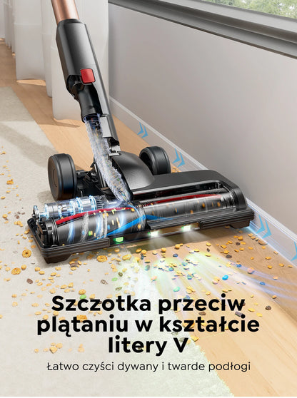 BUTURE S20 Cordless Vacuum Cleaner, 75KPa 650W Powerful Suction, 90 Min Runtime, Freestanding Charging Dock, Removable Battery, Smart Display Stick Vacuum for Pet Hair, Carpets and Hard Floors