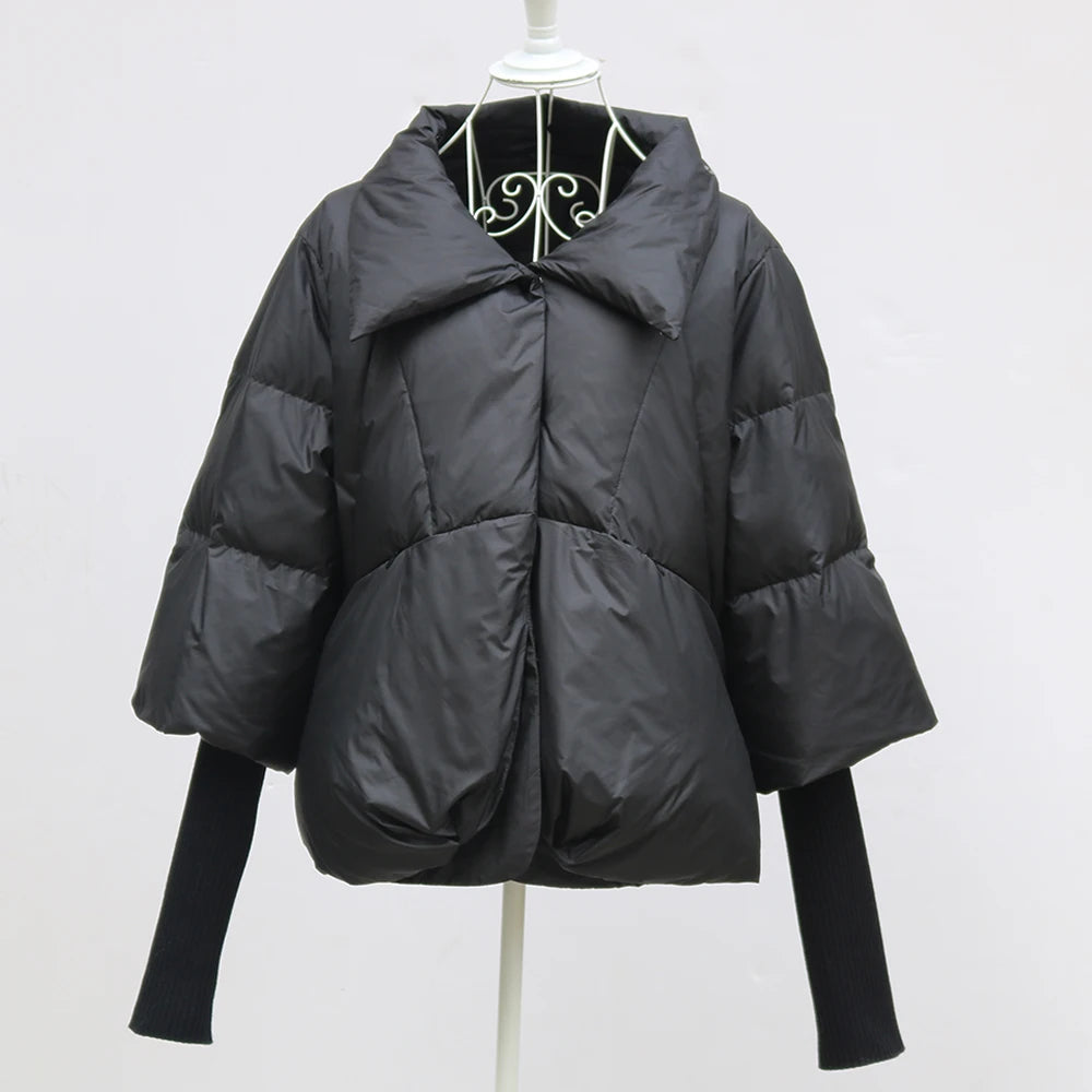 2024 Winter Women Warm Coat Oversized Real Fox Fur Collar Thick Luxury Outerwear New Fashion 90% Goose Down Jacket