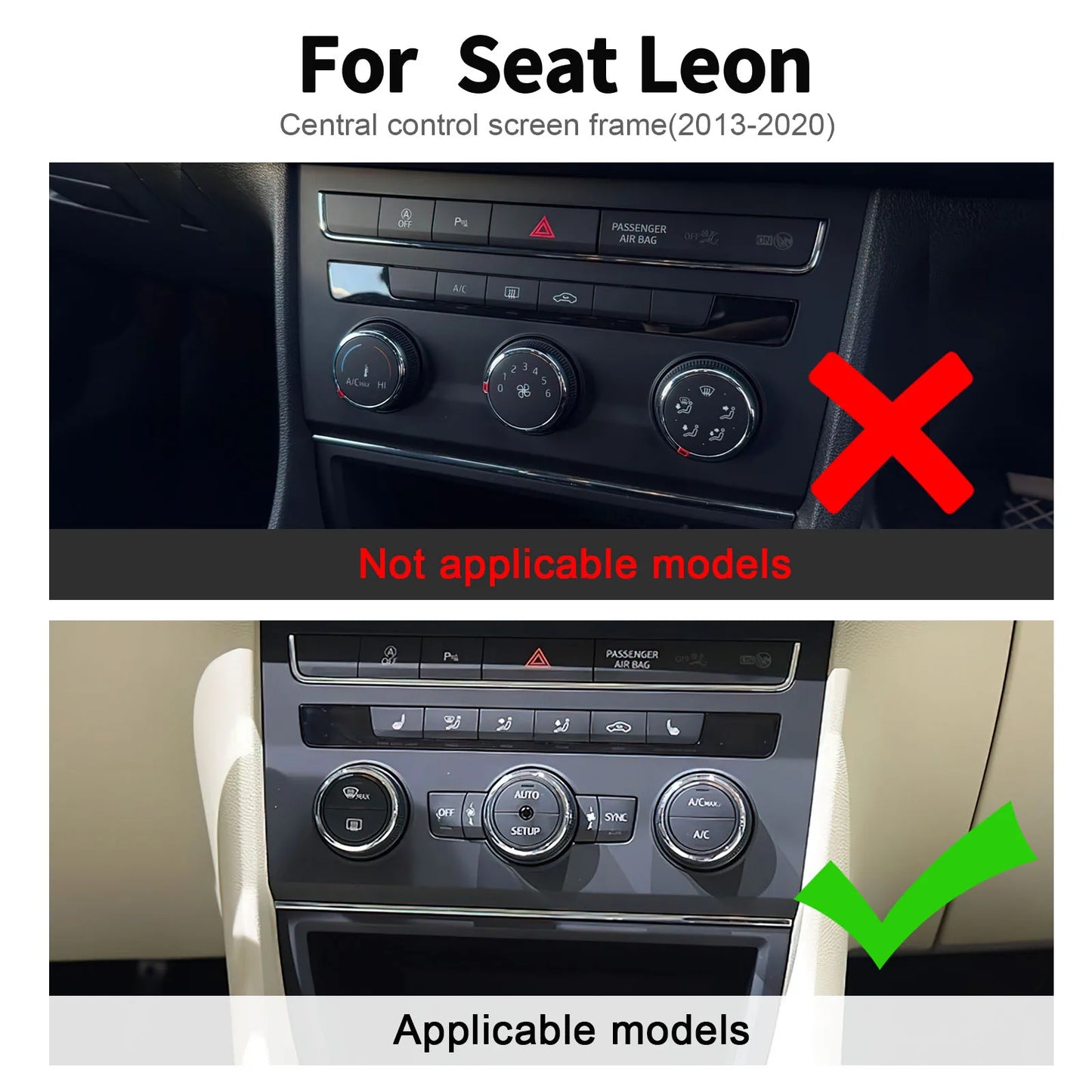 Real Soft Carbon Fiber Sticker For Seat Leon MK3 2013 2014 2015 2016 2017 2018 2019 2020 LHD RHD Car Central AC Button Interior