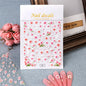 5D Hibiscus Flower Nail Embossed Sticker Acrylic Pink White Gold Petal Leaf Adhesive Decal Butterfly Dragon Floral Elegant Decor
