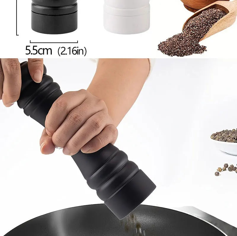 8inch Manual Wood Salt and Pepper Grinder Adjustable Ceramic Rotor Seasoning Spice Grinders Kitchen Cooking Tools