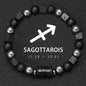 12 Constellation Zodiac Bracele Signs Beads Couples Bracelet Square Volcanic Stone Elastic Charm Bracelet for Women Men Gift