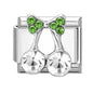 Wholeasle Shiny Zircon Shell Love Heart Devil Eyes Italian Charm Links Fit 9mm Stainless Steel Bracelet Women Jewelry DIY Making