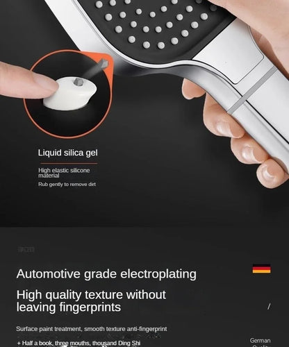 13CM Large Panel Shower 3 Modes Shower Head High Pressure Water Massage Shower Head Set with Cartridge Bathroom Accessories