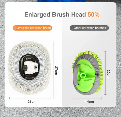 LEIBOO Car Wash Mop Cleaning Brush Telescoping Long Handle Cleaning Mop Retractable Bent Bar Car Wash Brush Auto Accessories Car Cleaning Tools