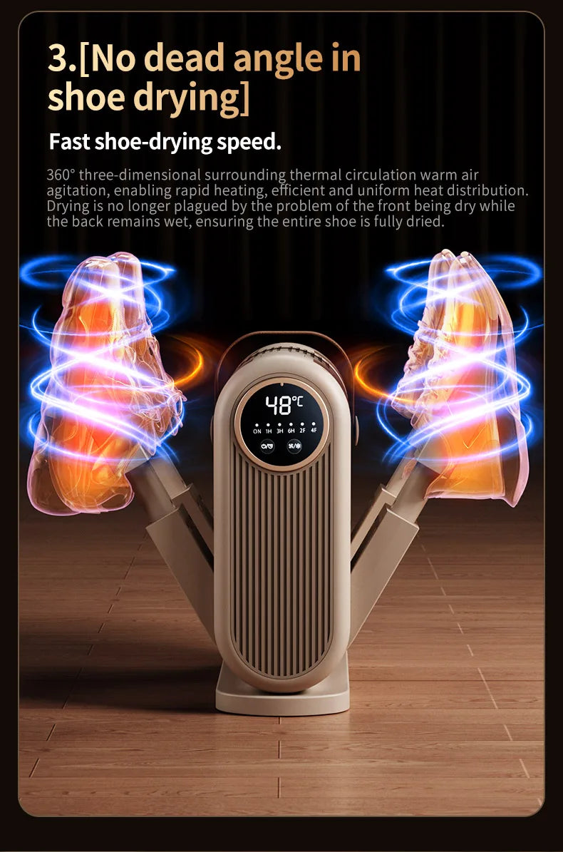 Foldable Shoe Dryer Electric Shoe and Boot Dryer Timing Control Household Shoe Warmer Portable Heater For Socks Boots