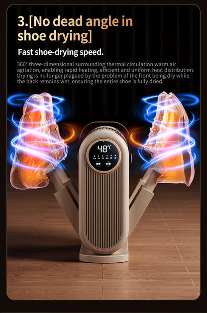 Foldable Shoe Dryer Electric Shoe and Boot Dryer Timing Control Household Shoe Warmer Portable Heater For Socks Boots